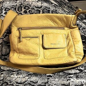 FINAL PRICE DROP Stone & Co Butter Yellow Shoulder Bag w/wide adjustable strap